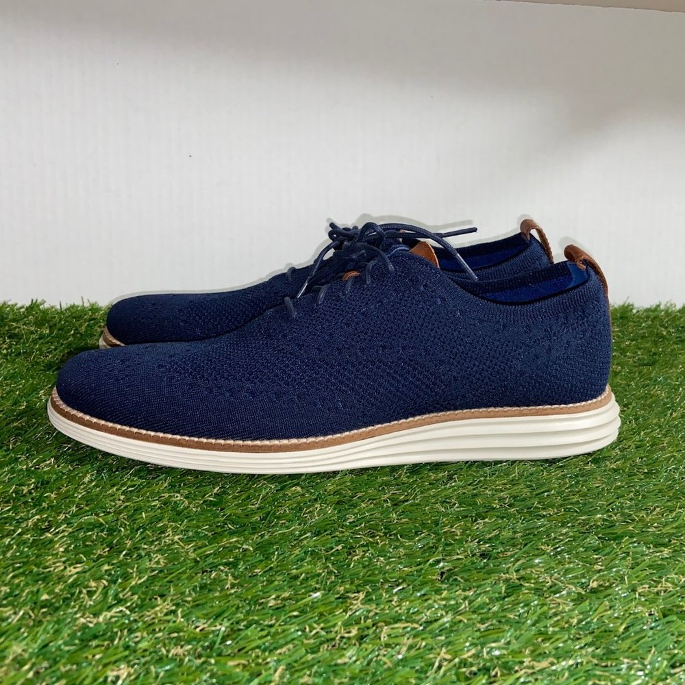 Cole Haan Original Grand OS Wingtip Oxford Stitchlite Navy Blue C27960 Size